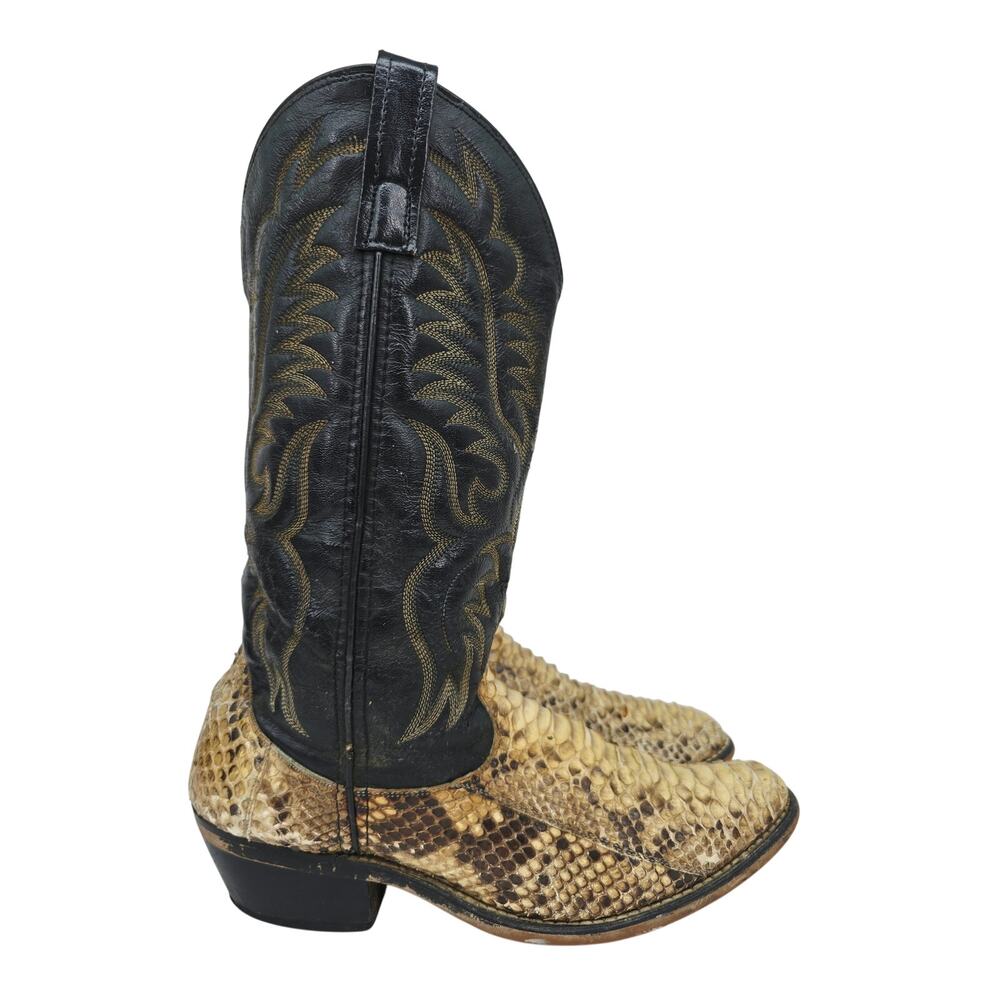 Vintage Laredo Men's Snakeskin Western Cowboy Boots 9